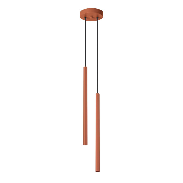Lampe suspendue Noraaeen 2 rouge ocre