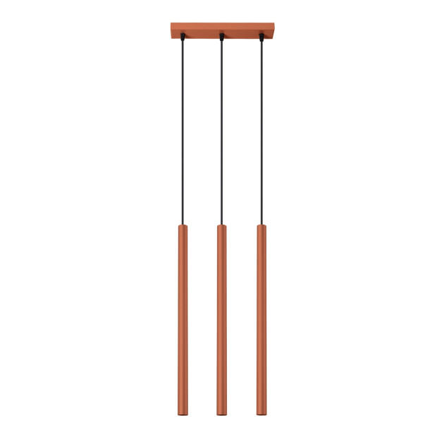 Lampe suspendue Noraaeen 3 rouge ocre