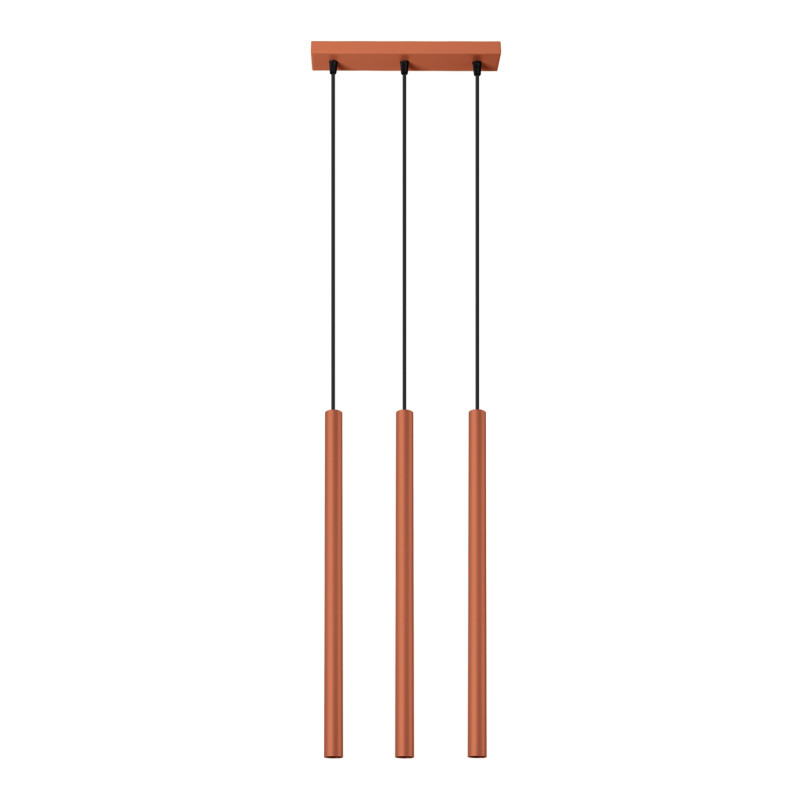 Lampe suspendue Noraaeen 3 rouge ocre