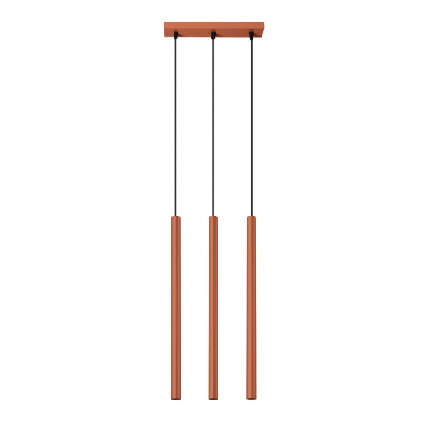 Lampe suspendue Noraaeen 3 rouge ocre