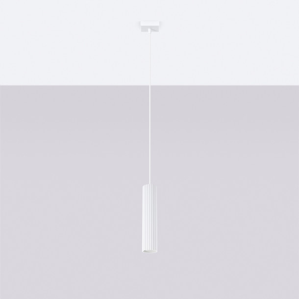 Lampe suspendue Elaen 1 blanc
