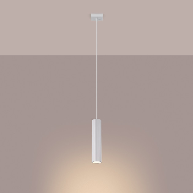 Lampe suspendue Elaen 1 blanc
