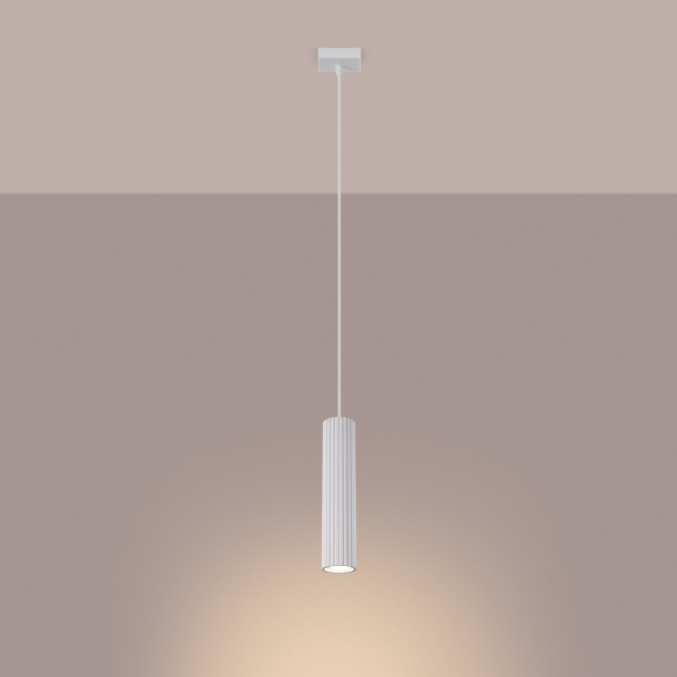 Lampe suspendue Elaen 1 blanc