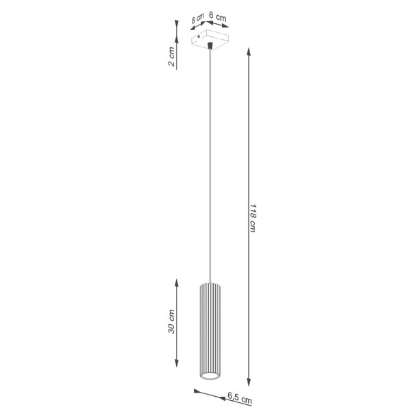 Lampe suspendue Elaen 1 blanc
