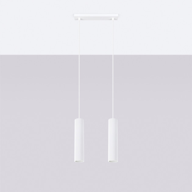 Lampe suspendue Elaen 2 blanc