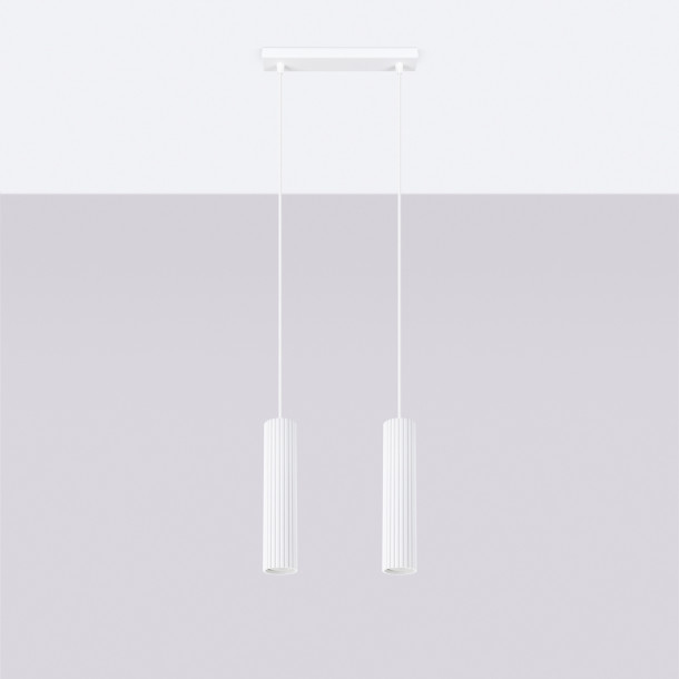 Lampe suspendue Elaen 2 blanc