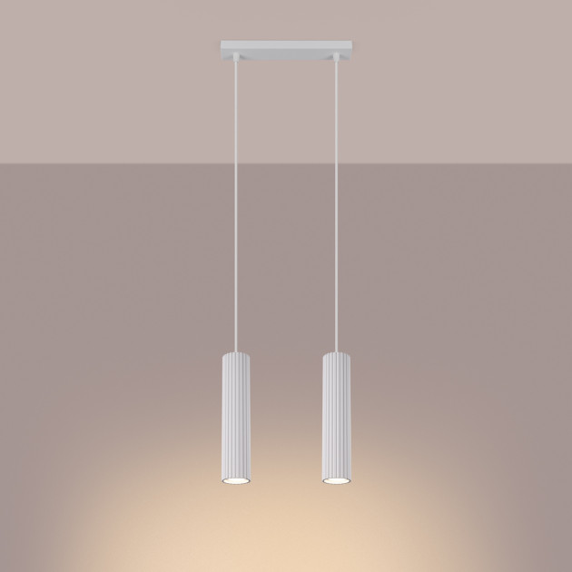 Lampe suspendue Elaen 2 blanc