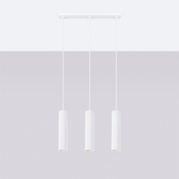 Lampe suspendue Elaen 3L blanc