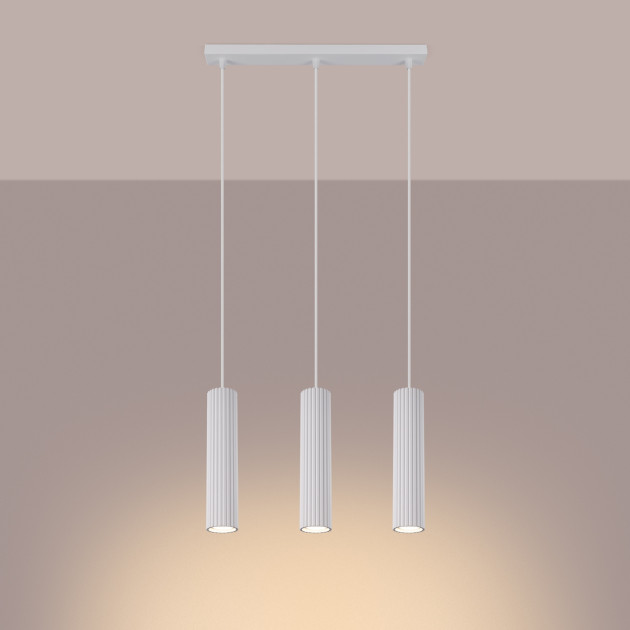 Lampe suspendue Elaen 3L blanc