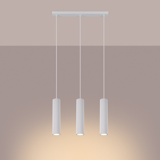 Lampe suspendue Elaen 3L blanc