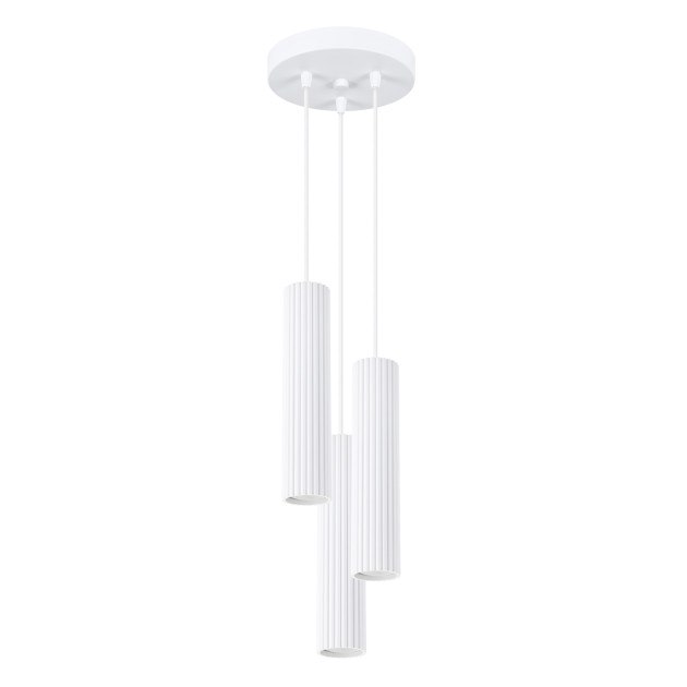 Lampe suspendue Elaen 3P blanc