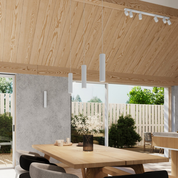 Lampe suspendue Elaen 3P blanc