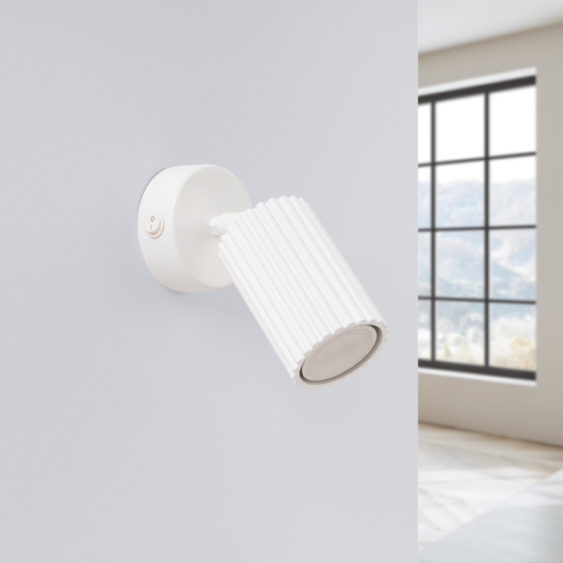 Applique Elaen blanc avec interrupteur