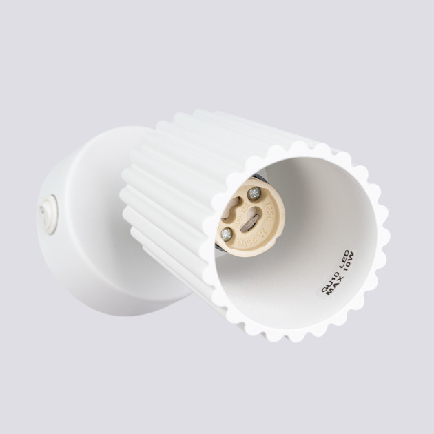 Applique Elaen blanc avec interrupteur