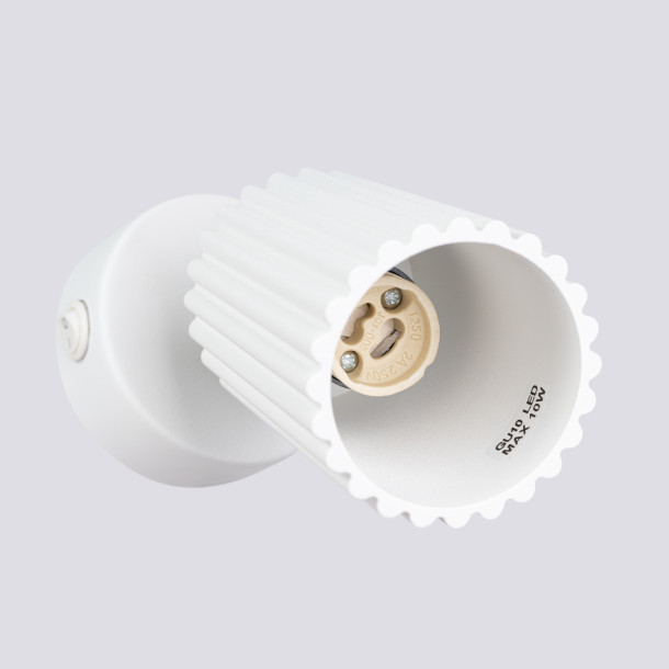 Applique Elaen blanc avec interrupteur