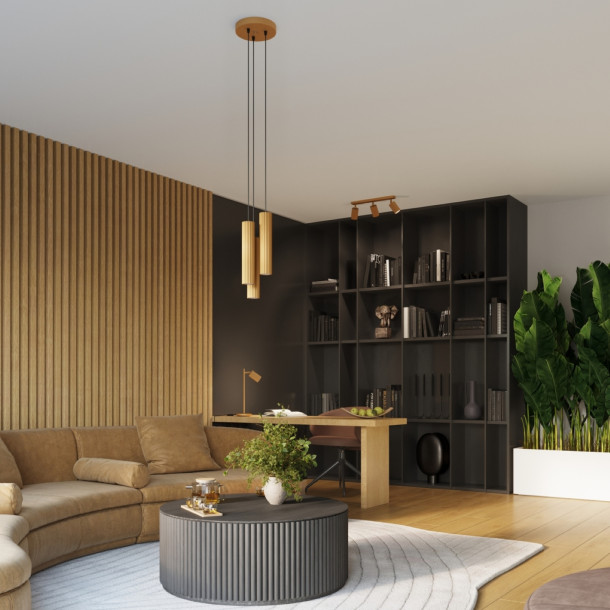 Lampe suspendue Elaen 3P or