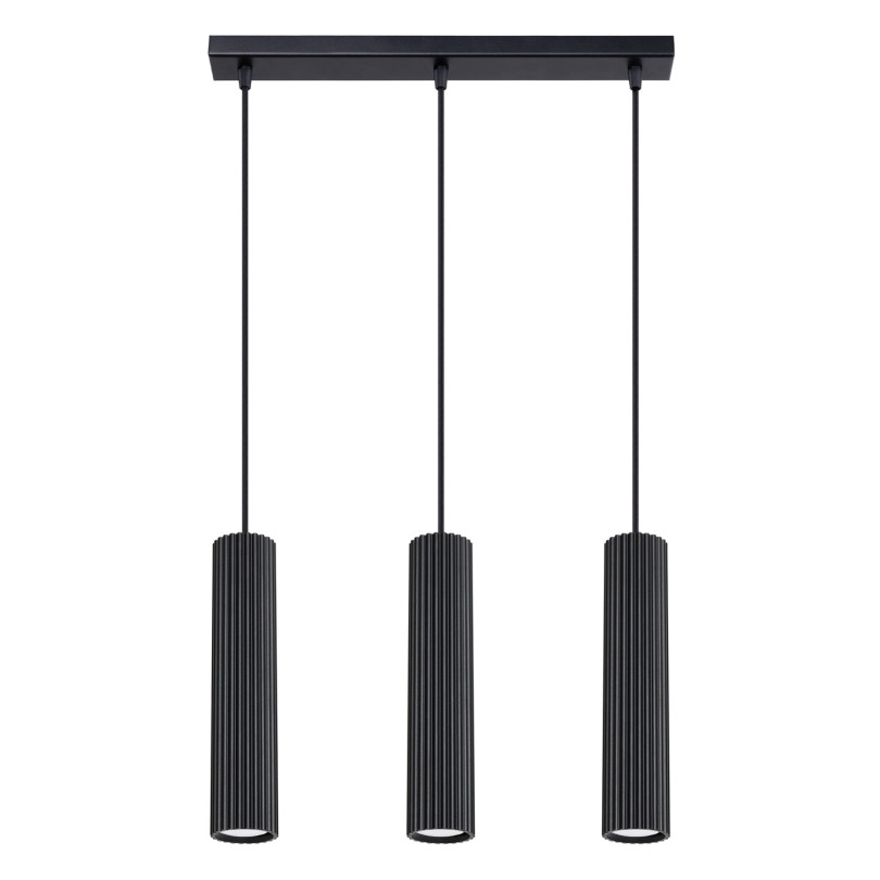 Lampe suspendue Elaen 3L noir