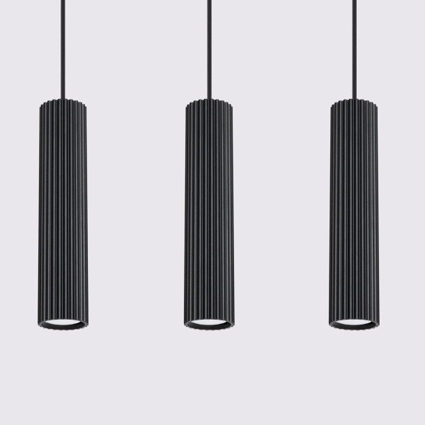 Lampe suspendue Elaen 3L noir