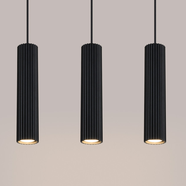 Lampe suspendue Elaen 3L noir