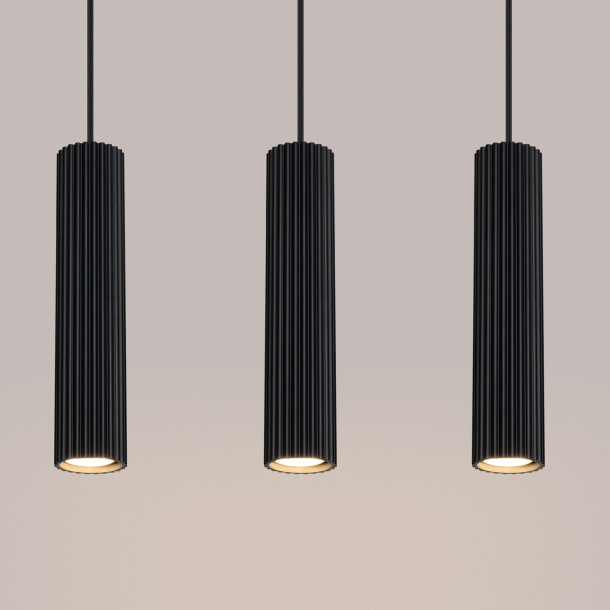Lampe suspendue Elaen 3L noir