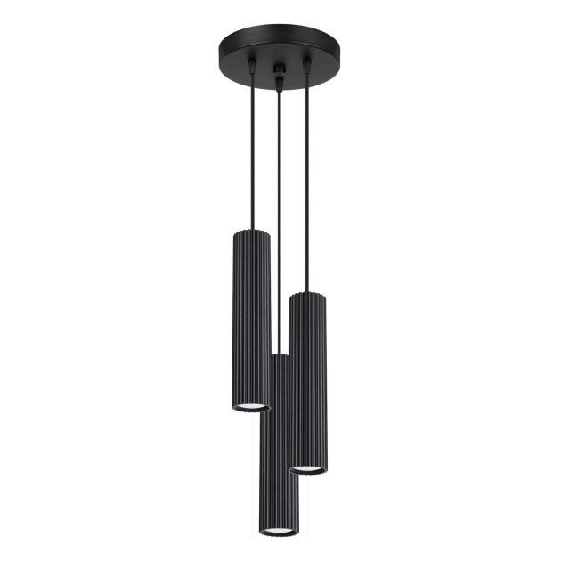 Lampe suspendue Elaen 3P noir