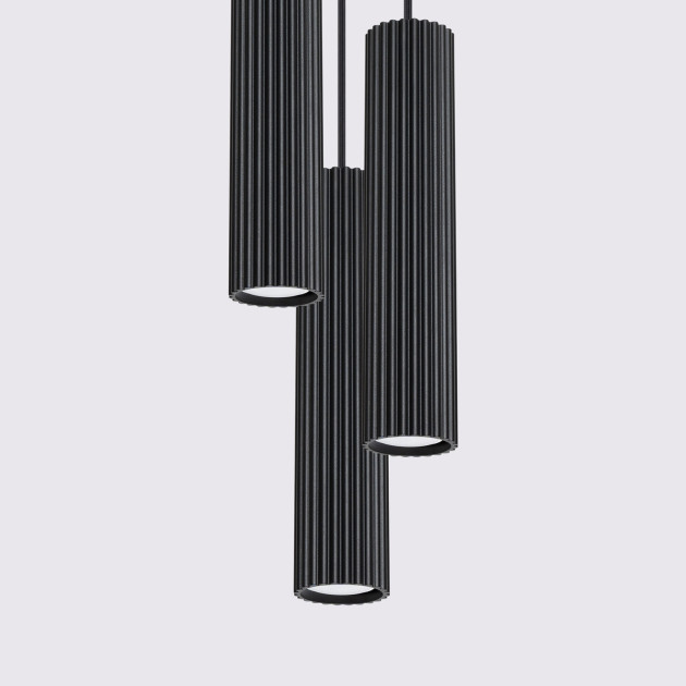 Lampe suspendue Elaen 3P noir