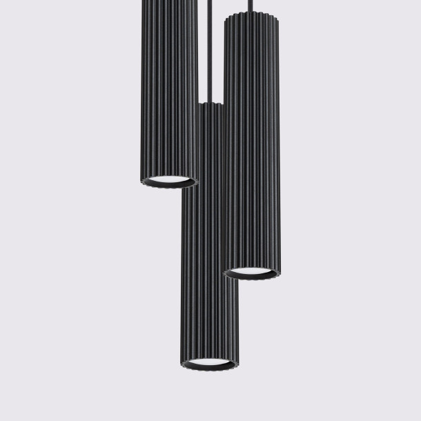 Lampe suspendue Elaen 3P noir