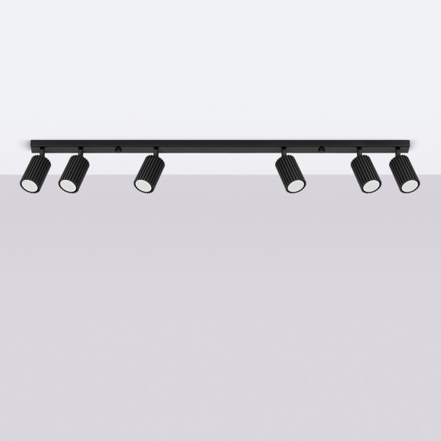Plafonnier Elaen 6L noir