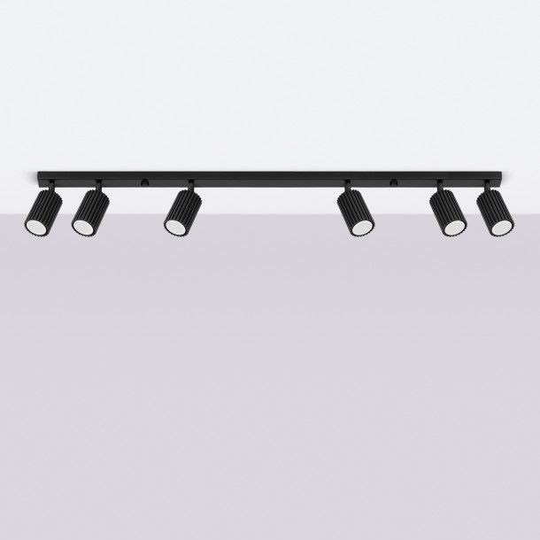 Plafonnier Elaen 6L noir