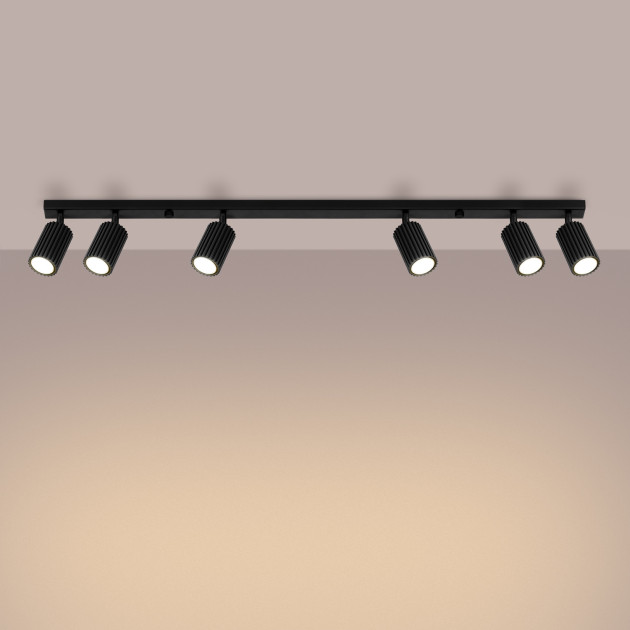 Plafonnier Elaen 6L noir