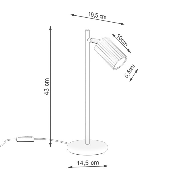 Lampe à poser Elaen noir