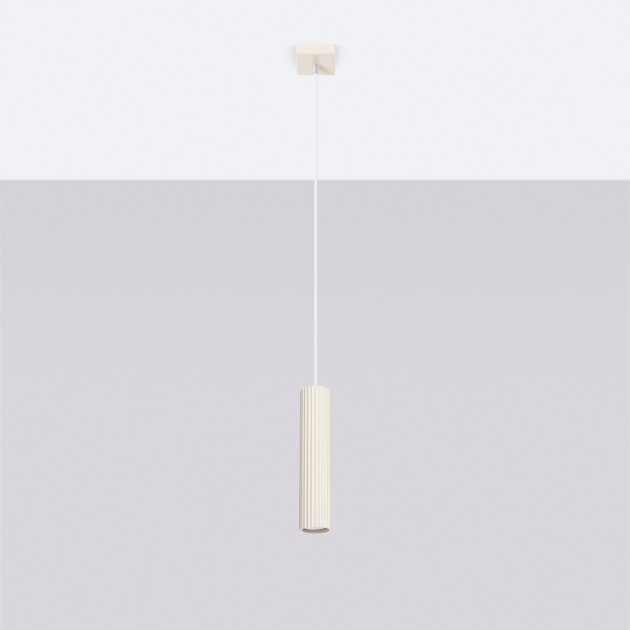 Lampe suspendue Elaen 1 beige