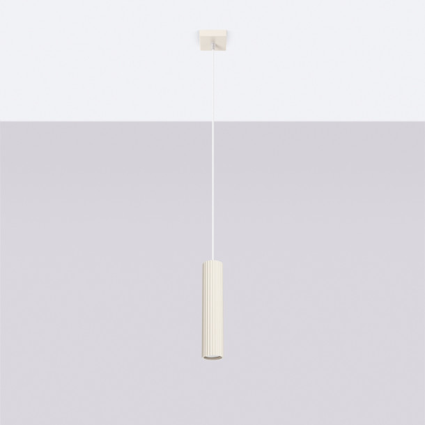 Lampe suspendue Elaen 1 beige