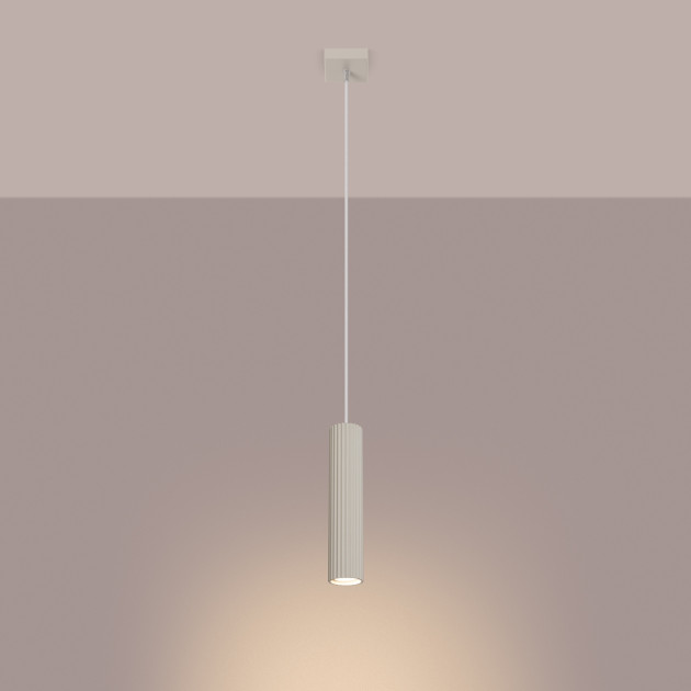 Lampe suspendue Elaen 1 beige