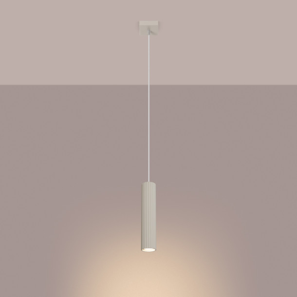 Lampe suspendue Elaen 1 beige