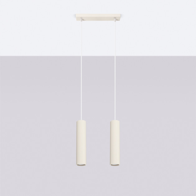 Lampe suspendue Elaen 2 beige