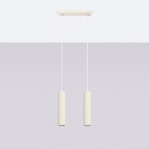 Lampe suspendue Elaen 2 beige