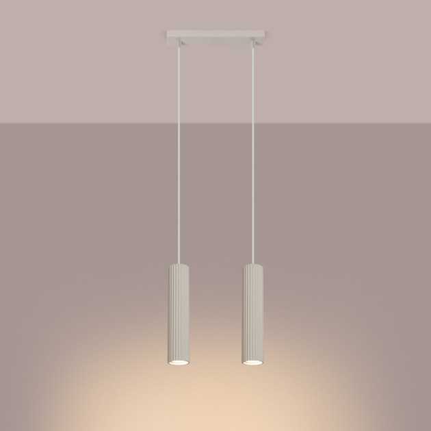 Lampe suspendue Elaen 2 beige