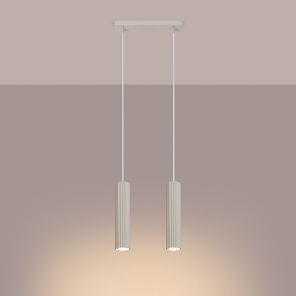 Lampe suspendue Elaen 2 beige