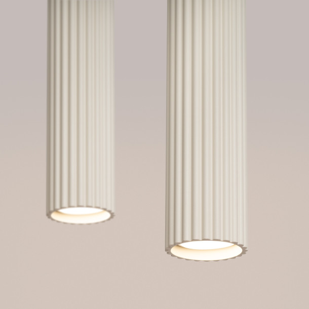 Lampe suspendue Elaen 2 beige