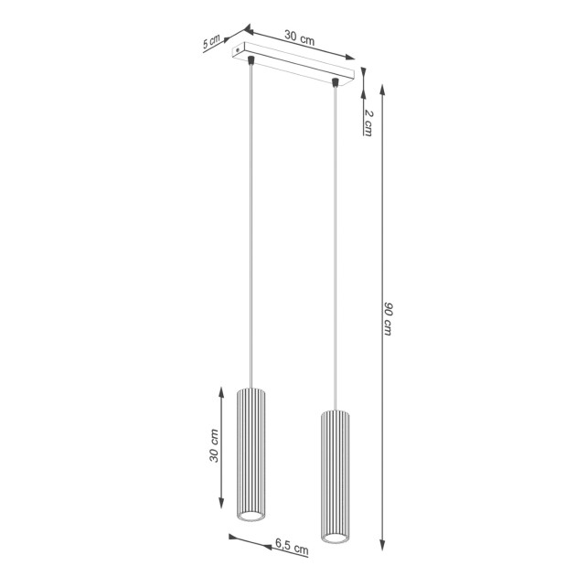 Lampe suspendue Elaen 2 beige