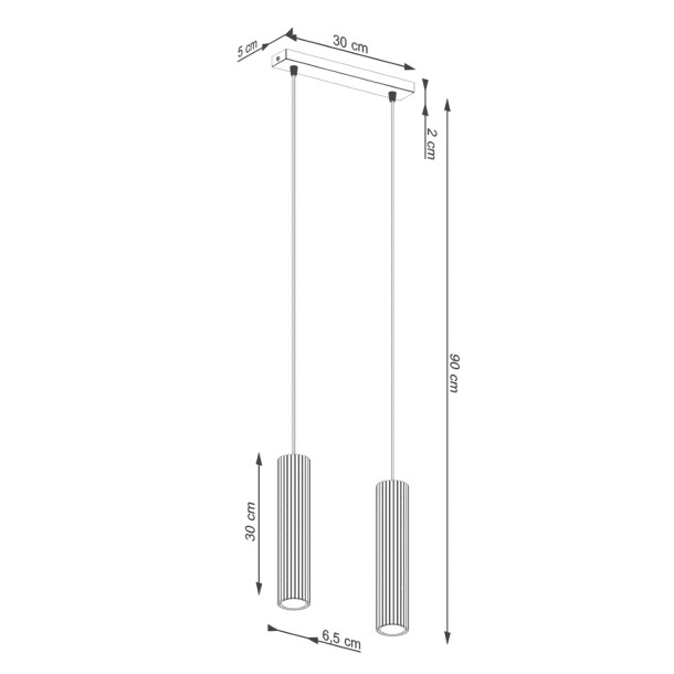 Lampe suspendue Elaen 2 beige