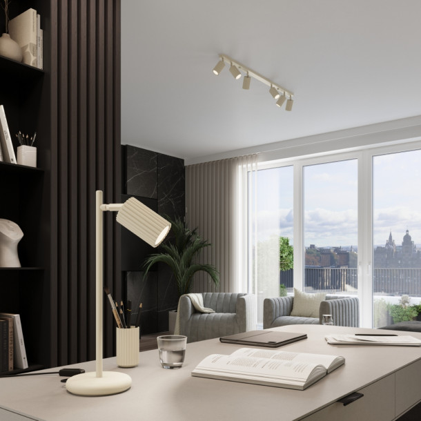 Lampe suspendue Elaen 2 beige