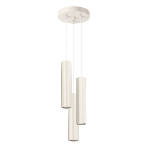 Lampe suspendue Elaen 3P beige