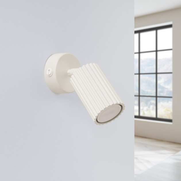 Applique Elaen beige avec interrupteur