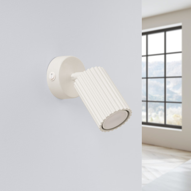 Applique Elaen beige avec interrupteur