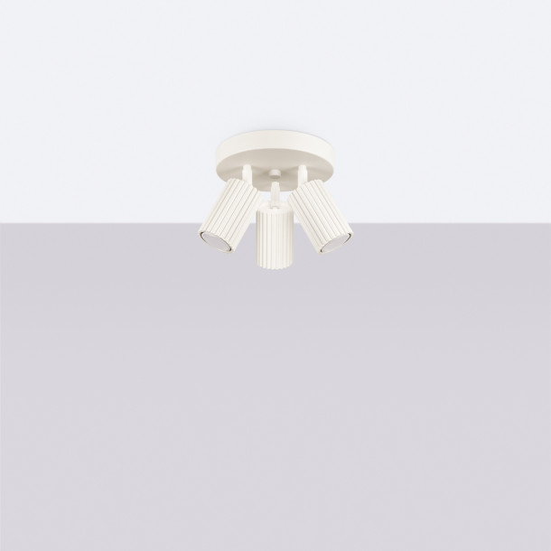 Plafonnier Elaen 3P beige