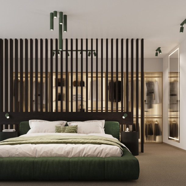 Plafonnier Elaen 10 vert olive