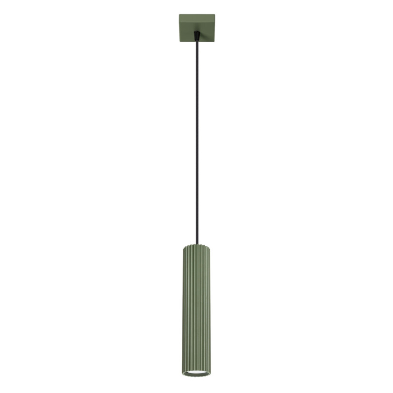 Lampe suspendue Elaen 1 vert olive