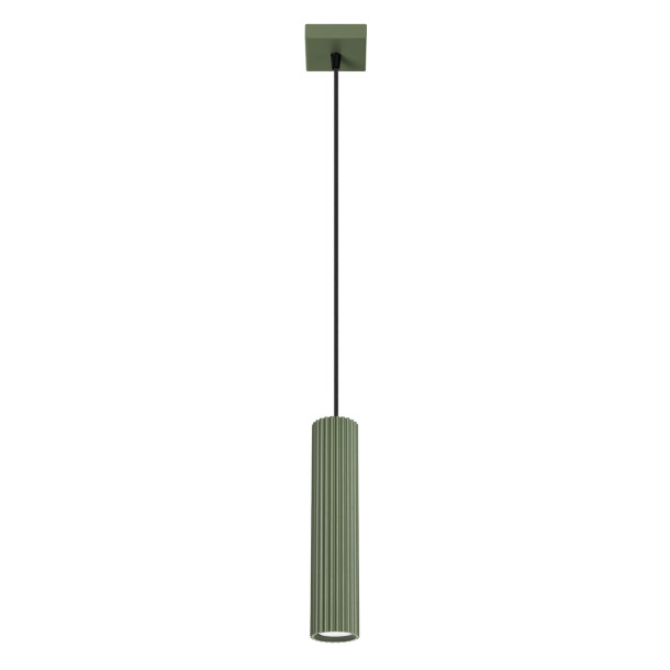 Lampe suspendue Elaen 1 vert olive